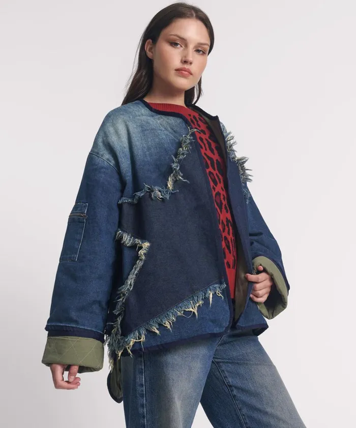 One Teaspoon Denim Jackets MEMPHIS DARK STAR DENIM WADDED JACKET 8211 Women One Teaspoon Denim Jackets MEMPHIS DARK STAR DENIM WADDED JACKET 8211 Women