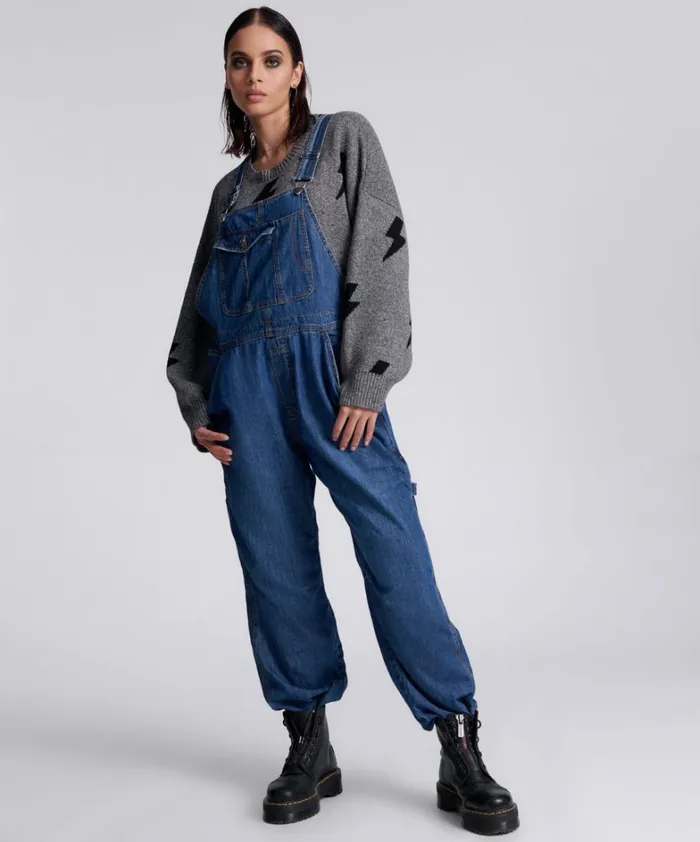 One Teaspoon Denim Jumpsuits BLUE NIGHT STANTON ST OVERSIZED OVERALLS 8211 Women