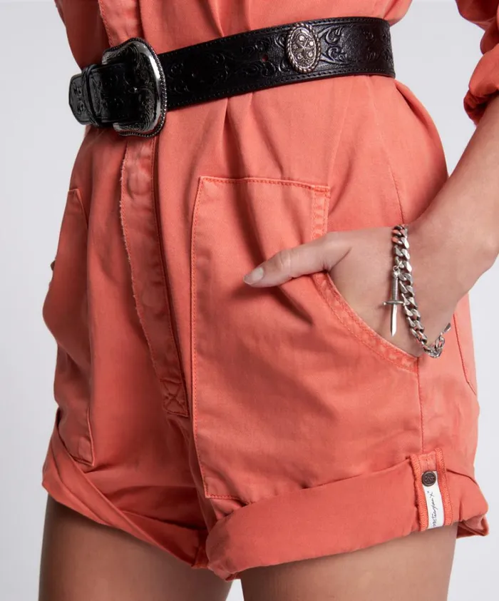 One Teaspoon Denim Jumpsuits ENVIOUS ORANGE CARGO PROPHECY JUMPSUIT 8211 Women One Teaspoon Denim Jumpsuits ENVIOUS ORANGE CARGO PROPHECY JUMPSUIT 8211 Women