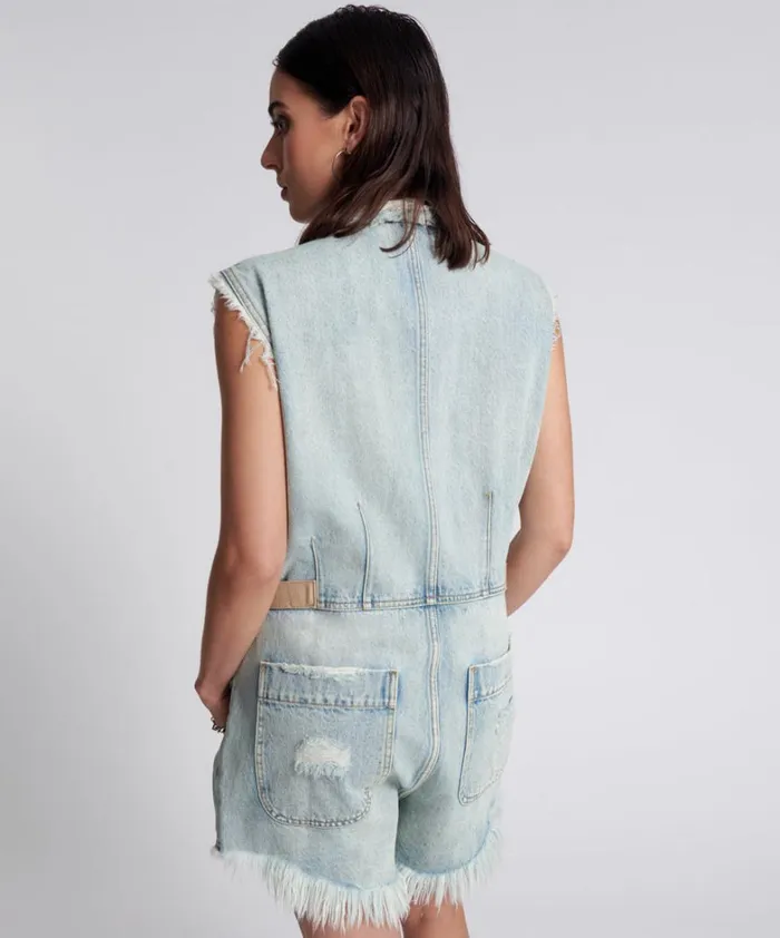 One Teaspoon Denim Jumpsuits KANSAS BLUE PALISADES OVERALL 8211 Women One Teaspoon Denim Jumpsuits KANSAS BLUE PALISADES OVERALL 8211 Women
