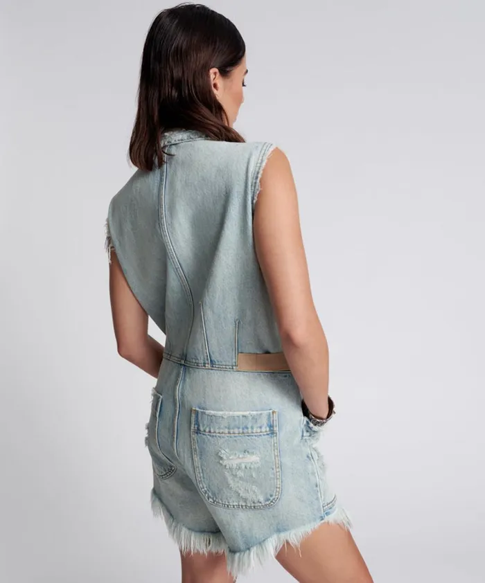 One Teaspoon Denim Jumpsuits KANSAS BLUE PALISADES OVERALL 8211 Women One Teaspoon Denim Jumpsuits KANSAS BLUE PALISADES OVERALL 8211 Women
