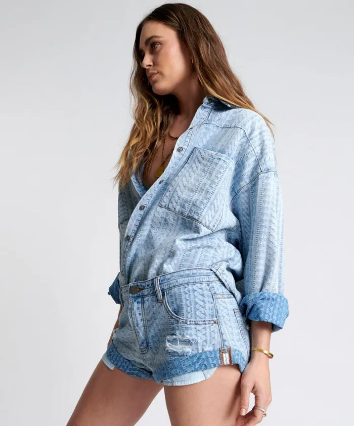 One Teaspoon Denim Tops ON REPEAT DENIM DARIA SHACKET 8211 Women One Teaspoon Denim Tops ON REPEAT DENIM DARIA SHACKET 8211 Women