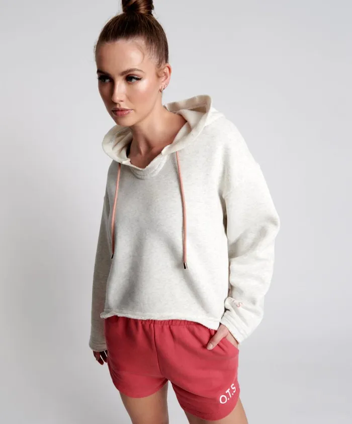 One Teaspoon Hoodies And Sweats OTS WHITE MARL VOYAGER HOODY 8211 Women One Teaspoon Hoodies And Sweats OTS WHITE MARL VOYAGER HOODY 8211 Women