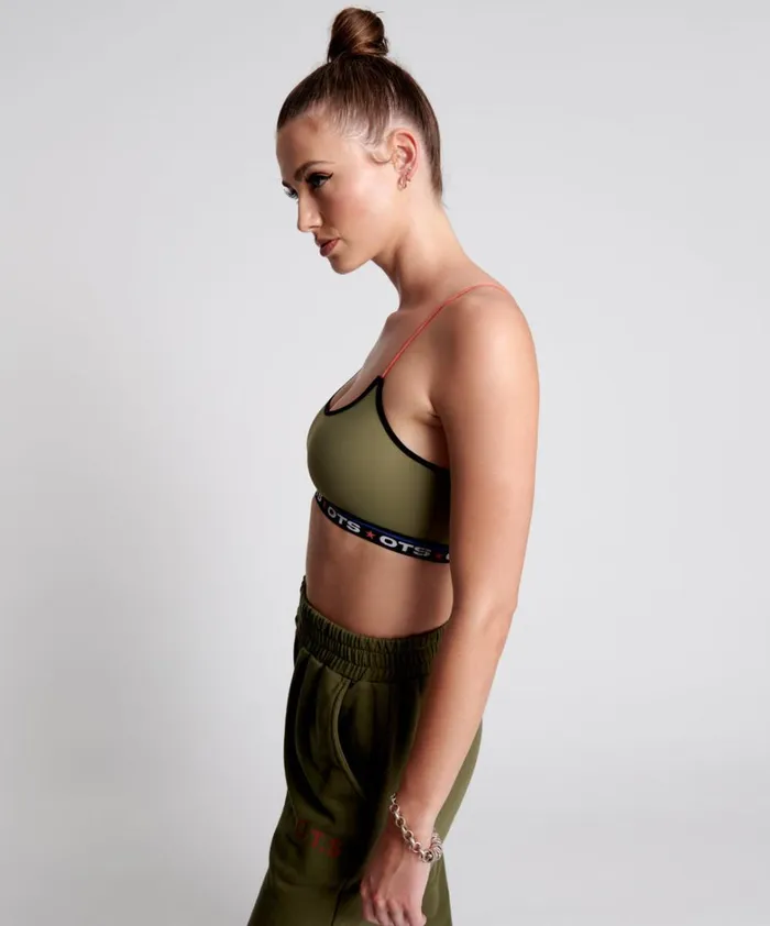 One Teaspoon Intimates OTS KHAKI BOXER CROP BRALETTE 8211 Women One Teaspoon Intimates OTS KHAKI BOXER CROP BRALETTE 8211 Women