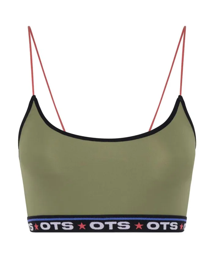 One Teaspoon Intimates OTS KHAKI BOXER CROP BRALETTE 8211 Women One Teaspoon Intimates OTS KHAKI BOXER CROP BRALETTE 8211 Women