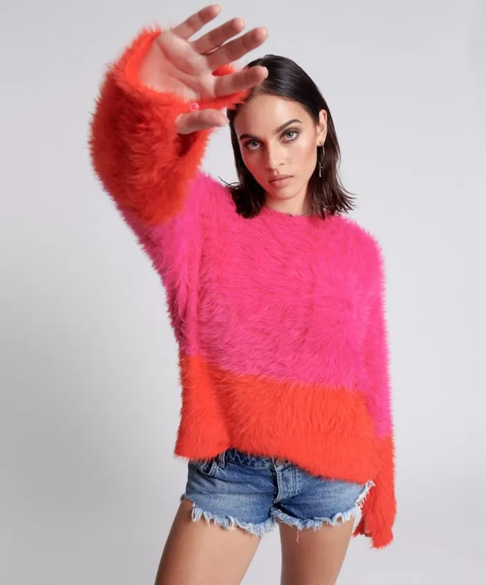 One Teaspoon Knitwear LOST SIGNAL COLOUR BLOCK SWEATER 8211 Women One Teaspoon Knitwear LOST SIGNAL COLOUR BLOCK SWEATER 8211 Women