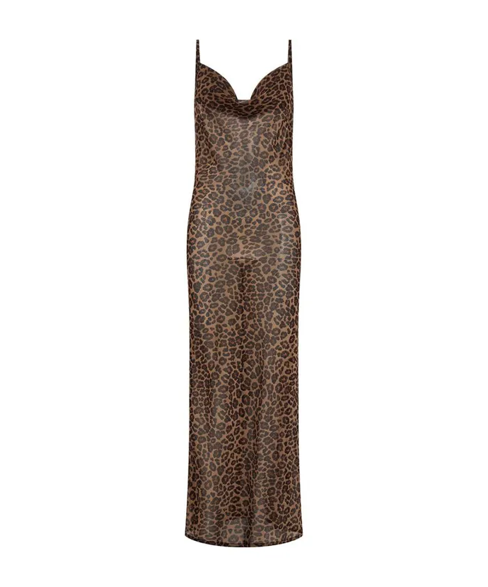 One Teaspoon Midi and Maxi Dresses ANIMAL JAGGER LONG SLIP DRESS 8211 Women One Teaspoon Midi and Maxi Dresses ANIMAL JAGGER LONG SLIP DRESS 8211 Women