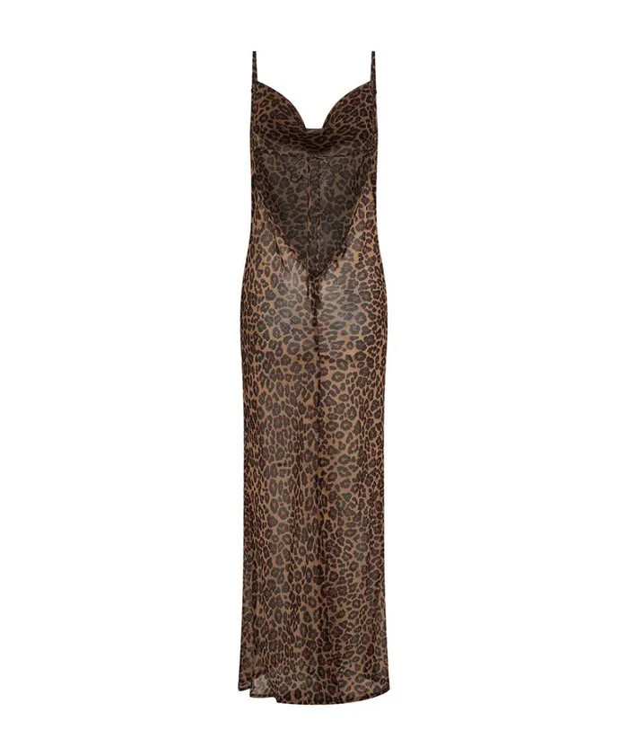One Teaspoon Midi and Maxi Dresses ANIMAL JAGGER LONG SLIP DRESS 8211 Women One Teaspoon Midi and Maxi Dresses ANIMAL JAGGER LONG SLIP DRESS 8211 Women