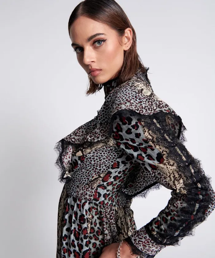 One Teaspoon Midi and Maxi Dresses PUNK PYTHON METAL ADVENTURE DRESS MULTI 8211 Women One Teaspoon Midi and Maxi Dresses PUNK PYTHON METAL ADVENTURE DRESS MULTI 8211 Women