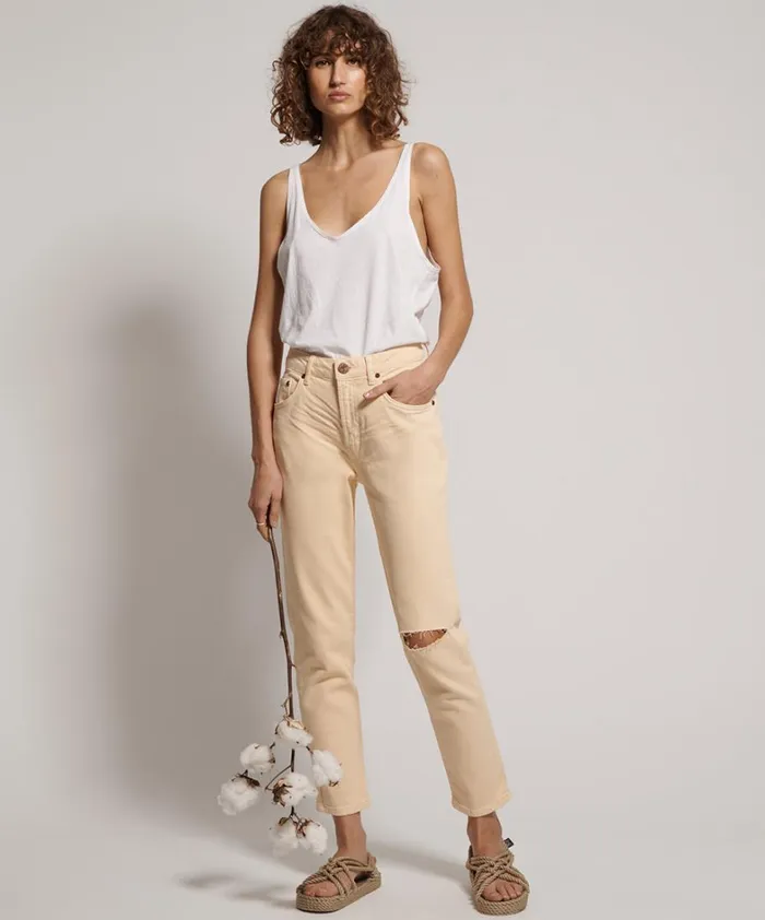 One Teaspoon Organic Tees ORGANIC AWESOME BAGGIES HIGH WAIST STRAIGHT LEG JE 8211 Women