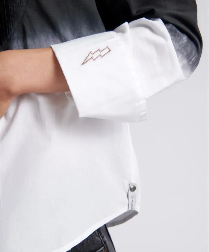 One Teaspoon Shirts FADE OUT TUXEDO SHIRT 8211 Women