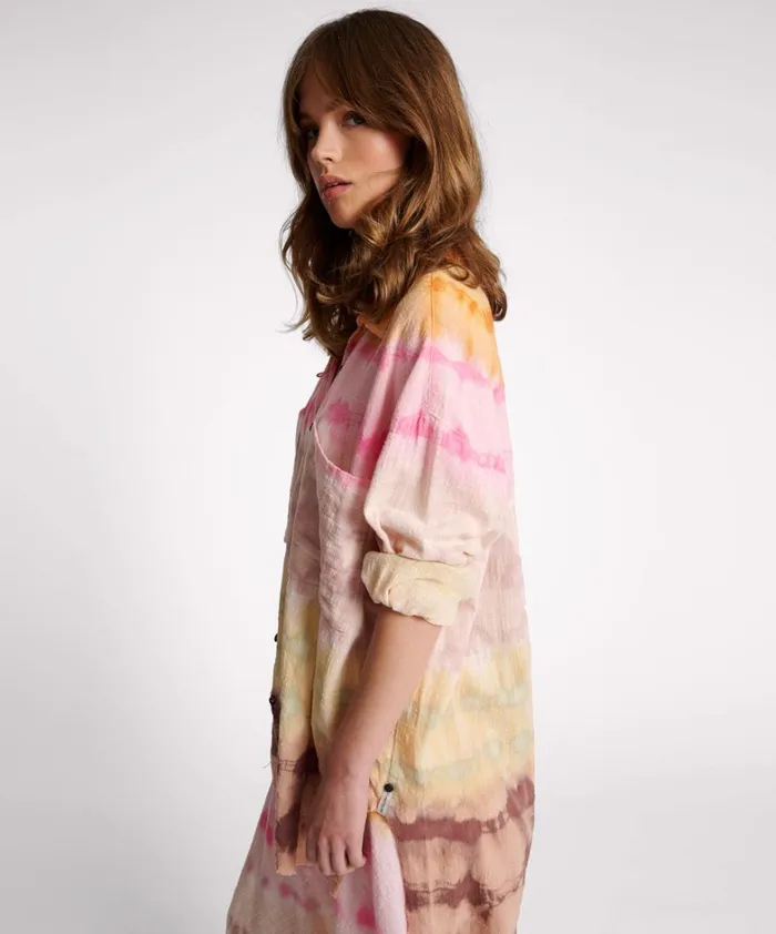 One Teaspoon Shirts MIRAGE HAND DYED MUSLIN LONGLINE SHIRT 8211 Women One Teaspoon Shirts MIRAGE HAND DYED MUSLIN LONGLINE SHIRT 8211 Women