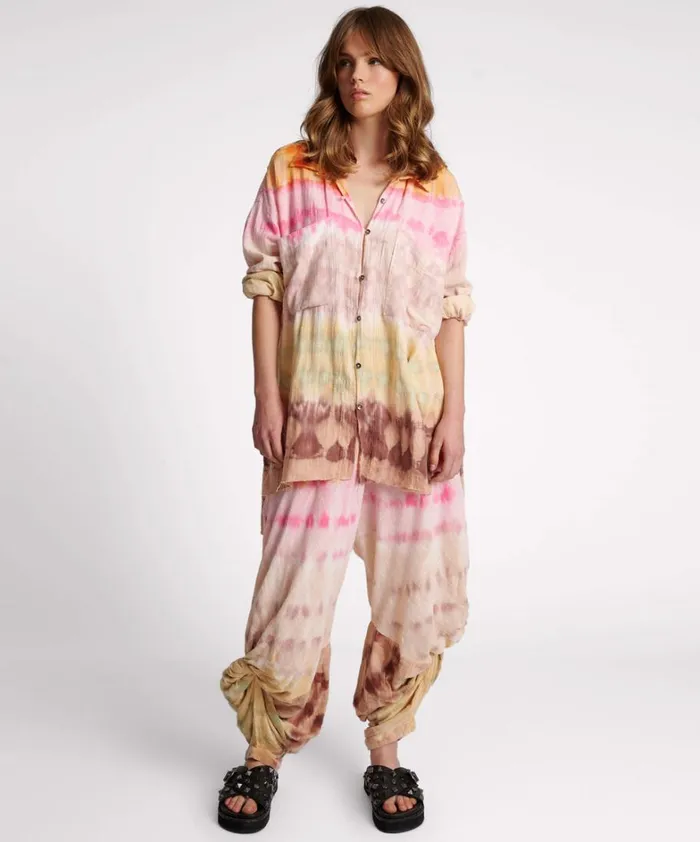 One Teaspoon Shirts MIRAGE HAND DYED MUSLIN LONGLINE SHIRT 8211 Women One Teaspoon Shirts MIRAGE HAND DYED MUSLIN LONGLINE SHIRT 8211 Women