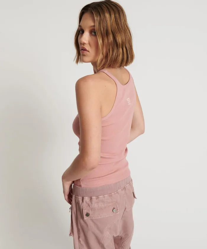 One Teaspoon Tees and Tanks BLUSH BAMBOO LOGO SINGLET 8211 Women One Teaspoon Tees and Tanks BLUSH BAMBOO LOGO SINGLET 8211 Women