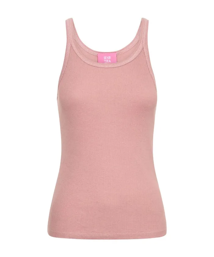 One Teaspoon Tees and Tanks BLUSH BAMBOO LOGO SINGLET 8211 Women One Teaspoon Tees and Tanks BLUSH BAMBOO LOGO SINGLET 8211 Women