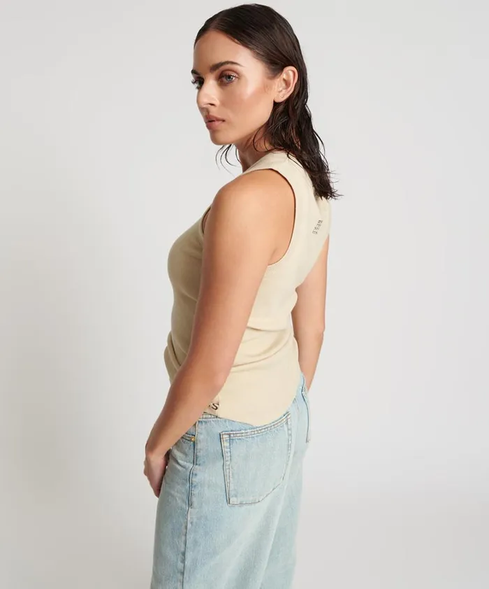 One Teaspoon Tees and Tanks OTS EQUIPMENT TANK WHITE 8211 Women One Teaspoon Tees and Tanks OTS EQUIPMENT TANK WHITE 8211 Women