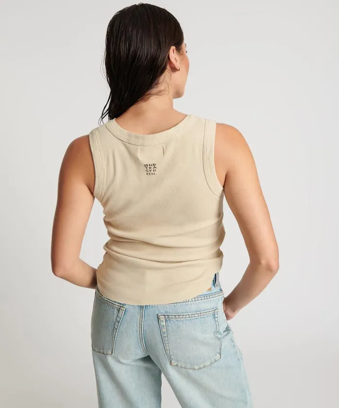 One Teaspoon Tees and Tanks OTS EQUIPMENT TANK WHITE 8211 Women One Teaspoon Tees and Tanks OTS EQUIPMENT TANK WHITE 8211 Women
