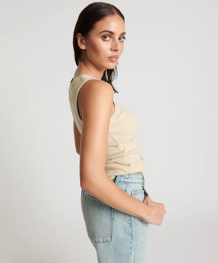 One Teaspoon Tees and Tanks OTS EQUIPMENT TANK WHITE 8211 Women One Teaspoon Tees and Tanks OTS EQUIPMENT TANK WHITE 8211 Women