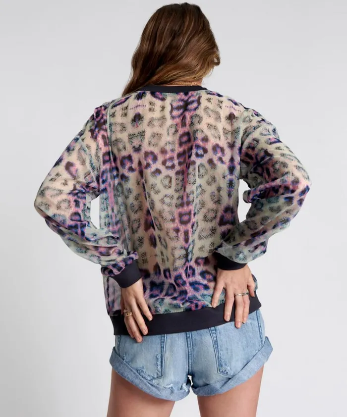 One Teaspoon Tops COLLISION CHIFFON LONGSLEEVE TOP 8211 Women One Teaspoon Tops COLLISION CHIFFON LONGSLEEVE TOP 8211 Women