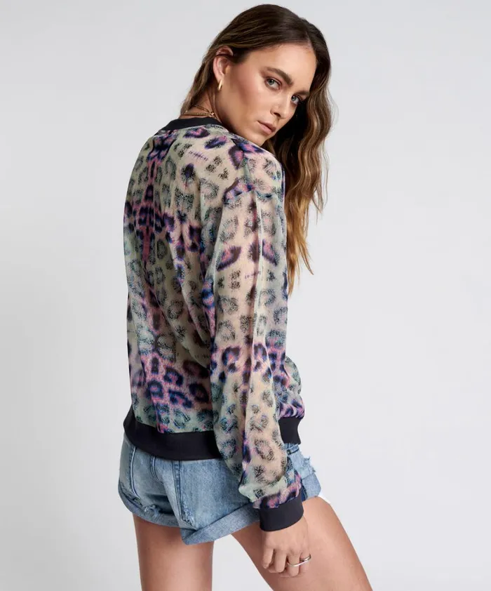 One Teaspoon Tops COLLISION CHIFFON LONGSLEEVE TOP 8211 Women One Teaspoon Tops COLLISION CHIFFON LONGSLEEVE TOP 8211 Women