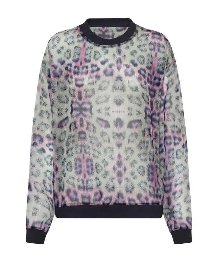 One Teaspoon Tops COLLISION CHIFFON LONGSLEEVE TOP 8211 Women One Teaspoon Tops COLLISION CHIFFON LONGSLEEVE TOP 8211 Women