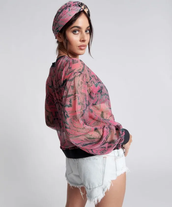 One Teaspoon Tops KALEIDOSCOPE CREW LONG SLEEVE TOP 8211 Women One Teaspoon Tops KALEIDOSCOPE CREW LONG SLEEVE TOP 8211 Women