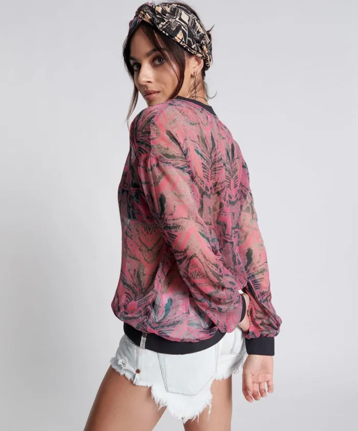 One Teaspoon Tops KALEIDOSCOPE CREW LONG SLEEVE TOP 8211 Women One Teaspoon Tops KALEIDOSCOPE CREW LONG SLEEVE TOP 8211 Women