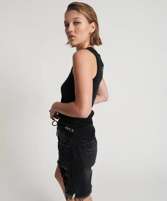 One Teaspoon Tops OTS EQUIPMENT TANK BLACK 8211 Women One Teaspoon Tops OTS EQUIPMENT TANK BLACK 8211 Women