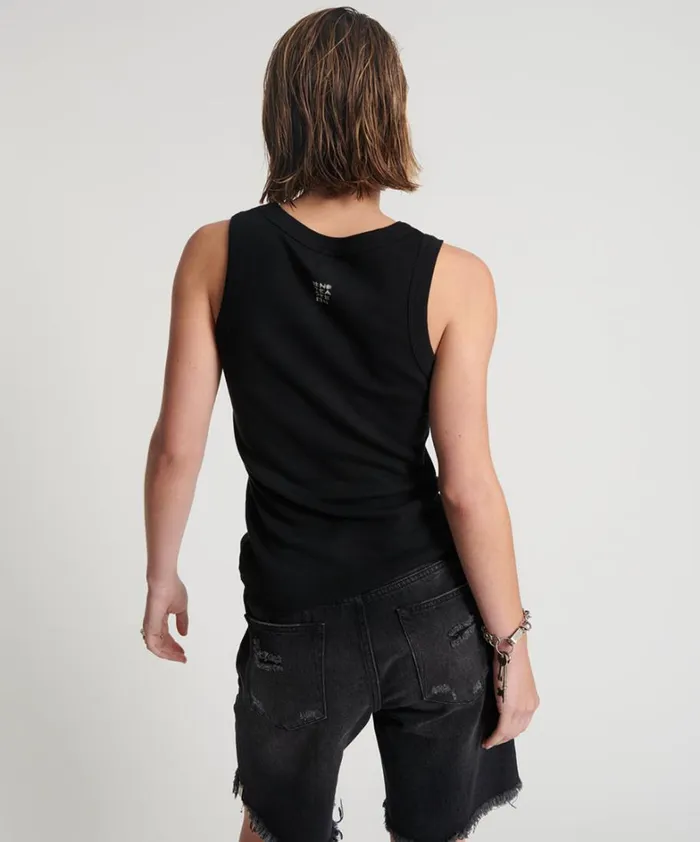 One Teaspoon Tops OTS EQUIPMENT TANK BLACK 8211 Women One Teaspoon Tops OTS EQUIPMENT TANK BLACK 8211 Women