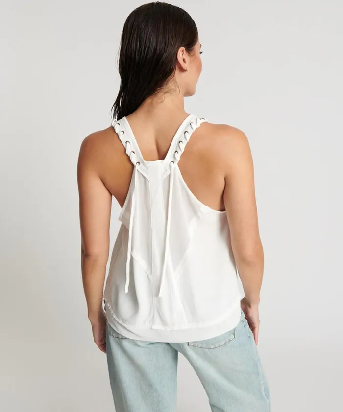 One Teaspoon Tops WHITE LACED CHARLESTON TOP 8211 Women One Teaspoon Tops WHITE LACED CHARLESTON TOP 8211 Women