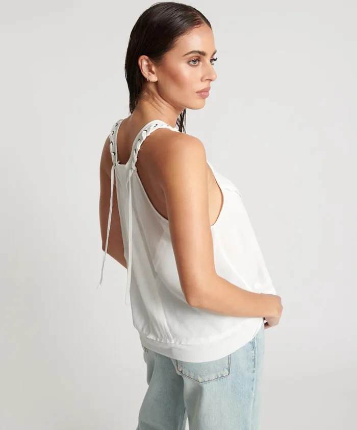 One Teaspoon Tops WHITE LACED CHARLESTON TOP 8211 Women One Teaspoon Tops WHITE LACED CHARLESTON TOP 8211 Women