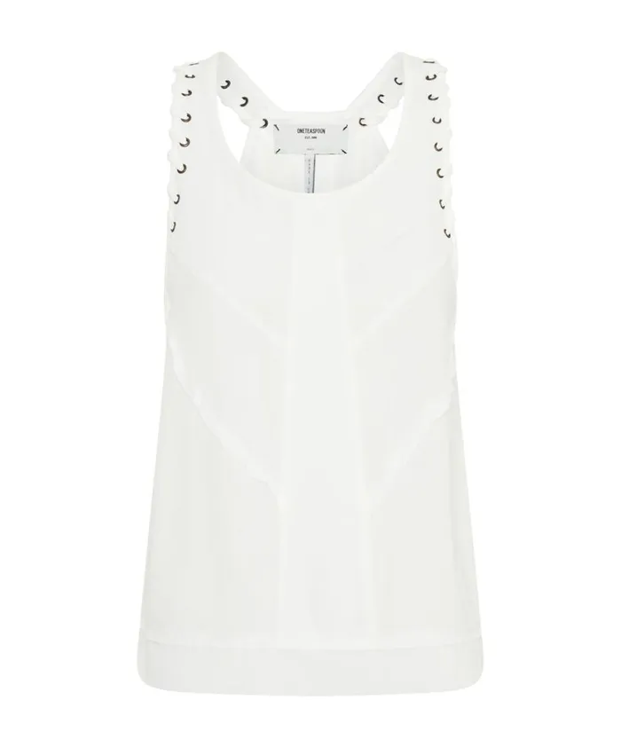 One Teaspoon Tops WHITE LACED CHARLESTON TOP 8211 Women One Teaspoon Tops WHITE LACED CHARLESTON TOP 8211 Women