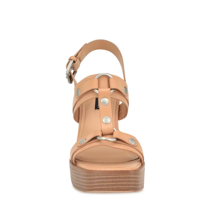 Opell Tailored Platform Sandals Light Natural Women Nine West Platforms Opell Tailored Platform Sandals Light Natural Women Nine West Platforms