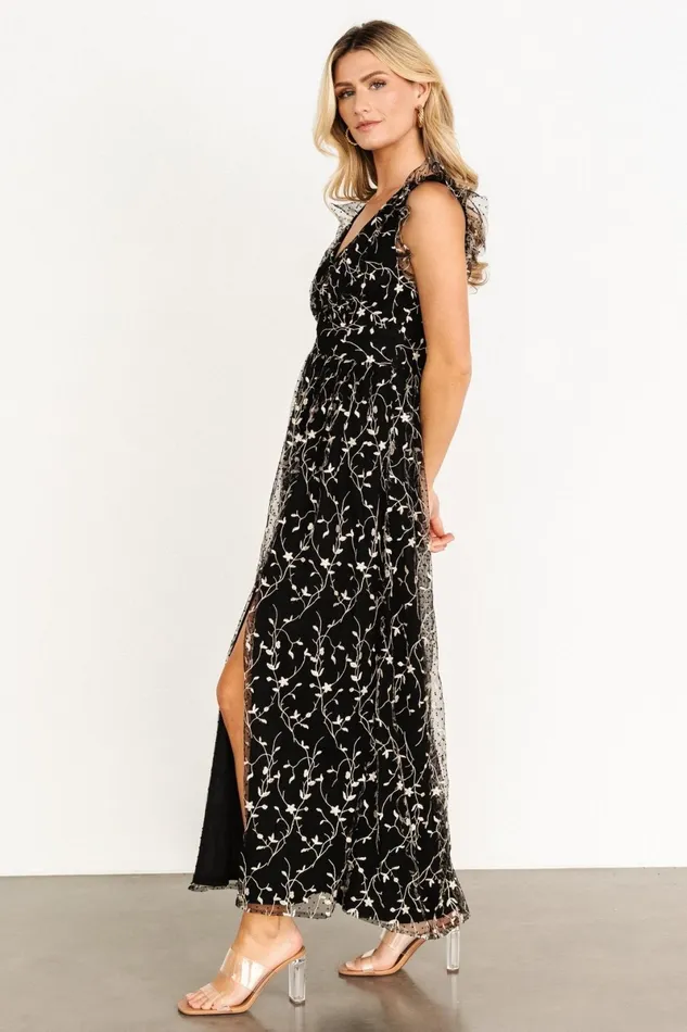 Orza Embroidered Maxi Dress Black Women Baltic Born Tulle Styles Orza Embroidered Maxi Dress Black Women Baltic Born Tulle Styles