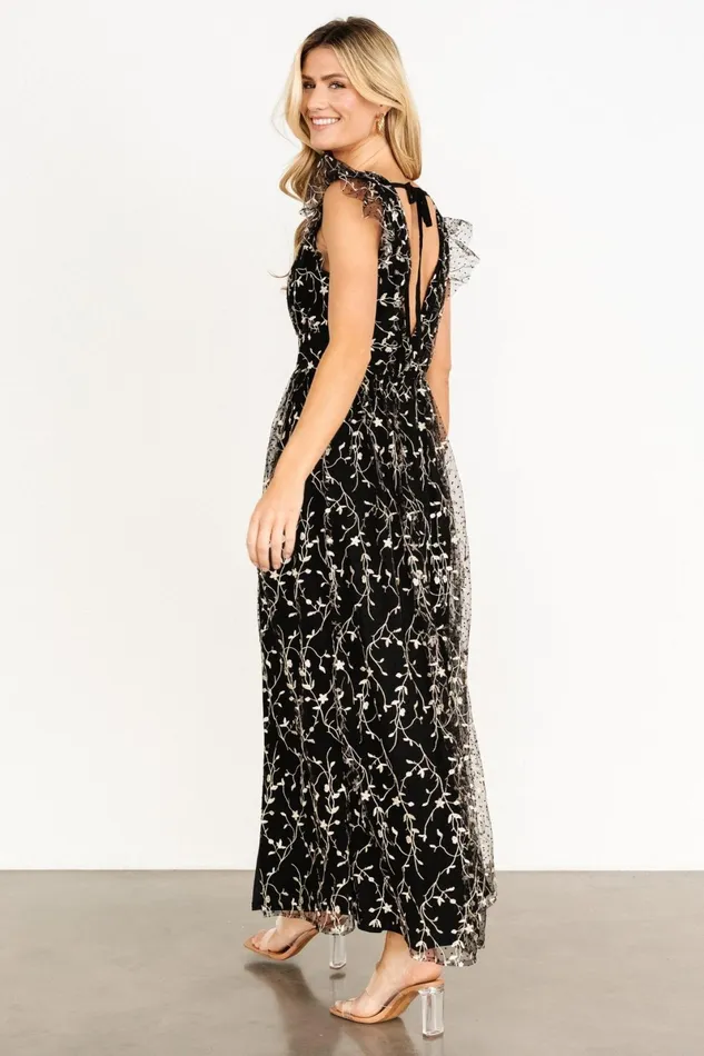 Orza Embroidered Maxi Dress Black Women Baltic Born Tulle Styles Orza Embroidered Maxi Dress Black Women Baltic Born Tulle Styles