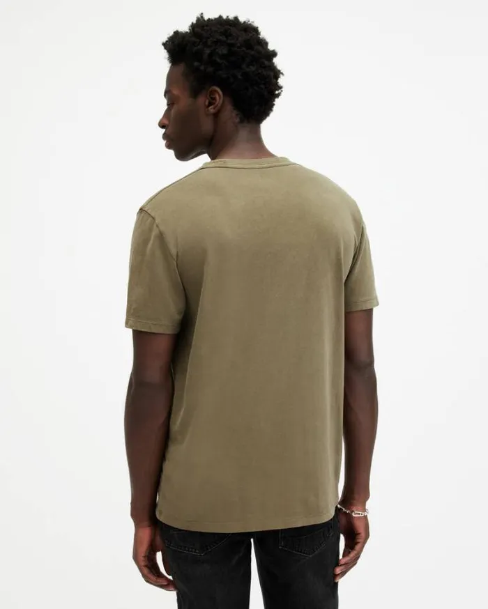Ossage Crew Neck Slim Ramskull TShirt Avo Green Men AllSaints TShirts