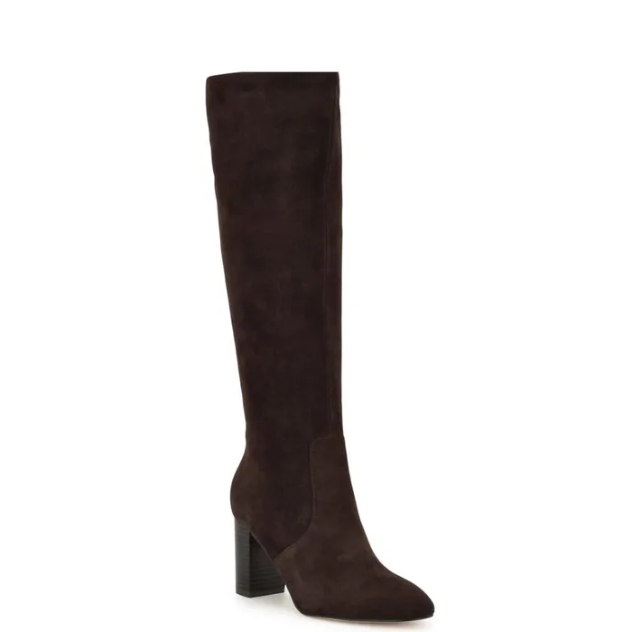 Otton Dress Boots Dark Brown Women Nine West Boots and Booties Otton Dress Boots Dark Brown Women Nine West Boots and Booties