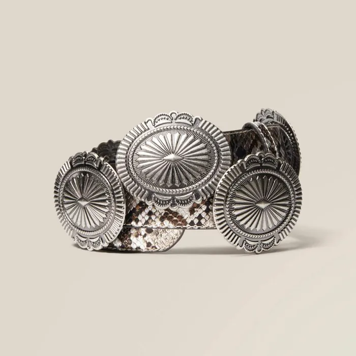 Oval Concho Belt Snake Print Women Ariat Belts