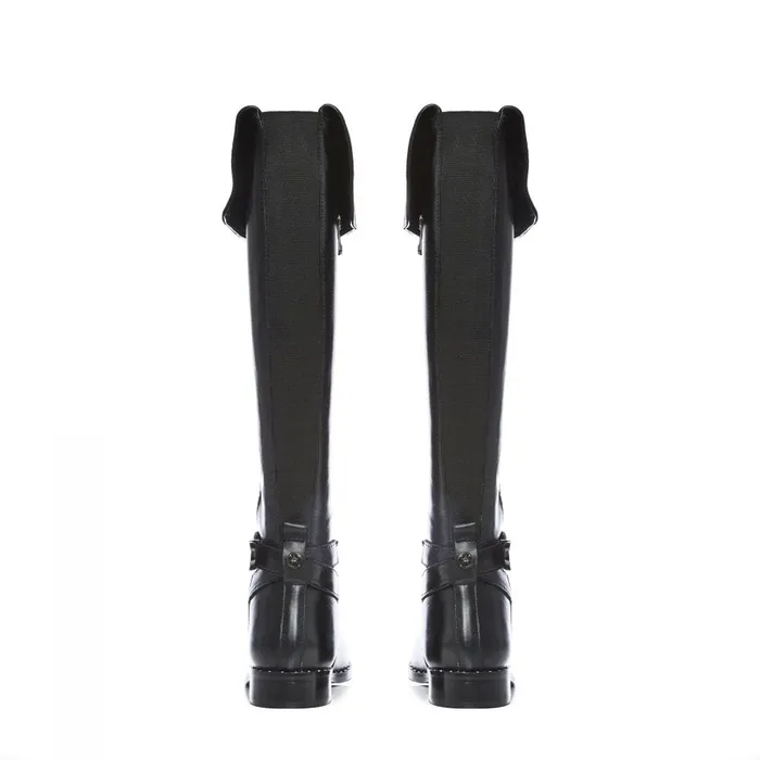 Over The Knee Boots Women Moda In Pelle Tori Black Leather