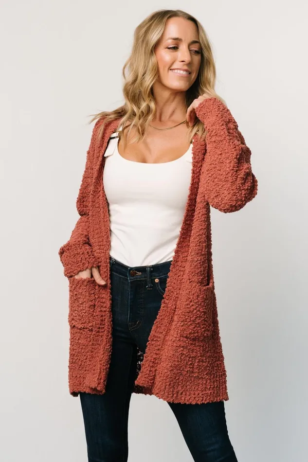 Oxford Pocket Cardigan Rust Women Baltic Born Sweaters Oxford Pocket Cardigan Rust Women Baltic Born Sweaters