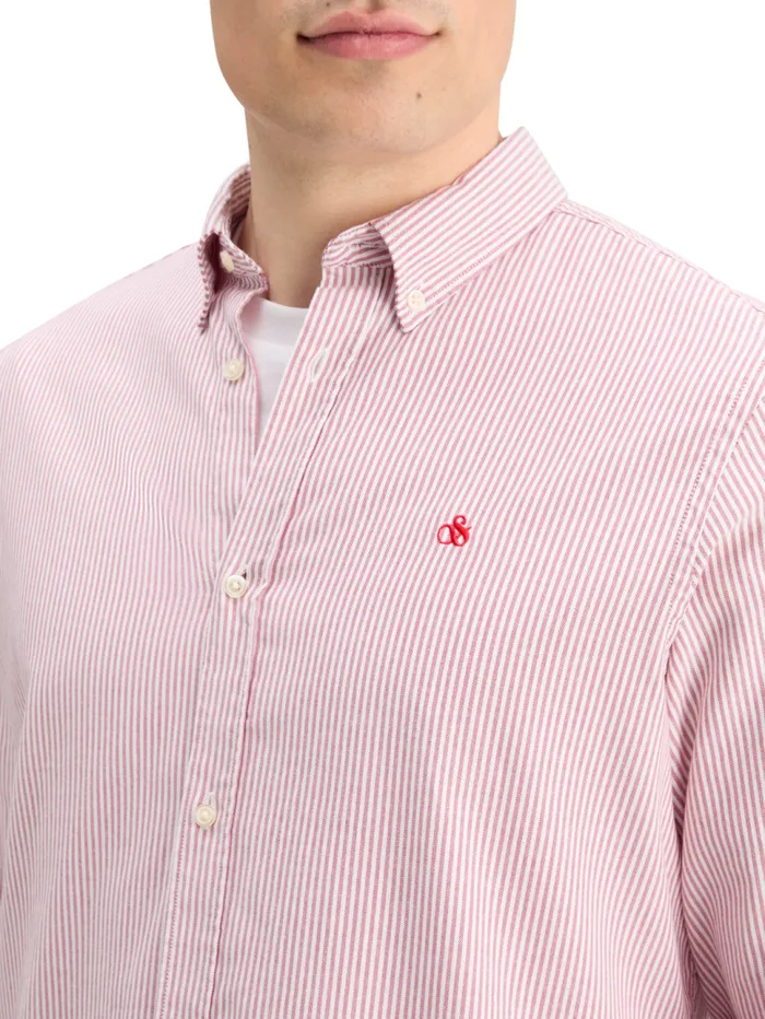 OXFORD STRIPE Whitered Stripe Men Scotch and Soda Shirts
