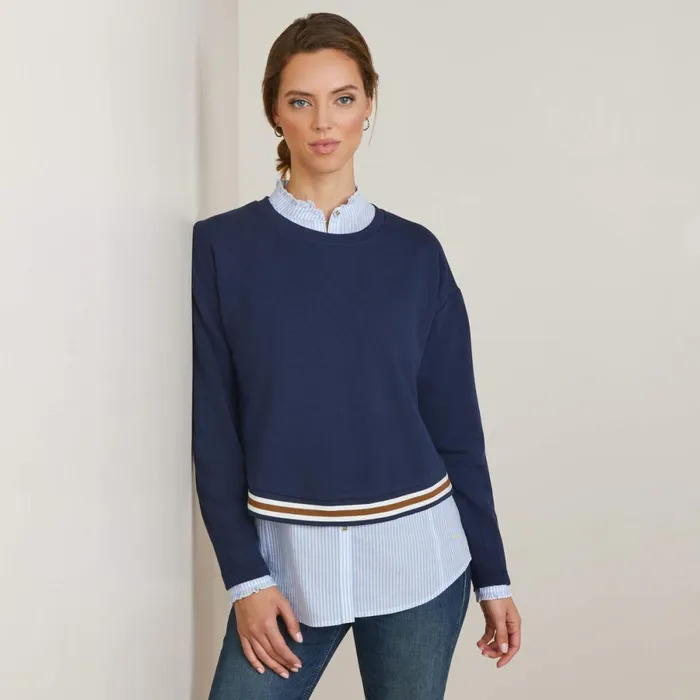 Pacifica Sweatshirt Navy Women Ariat Sweaters and Cardigans