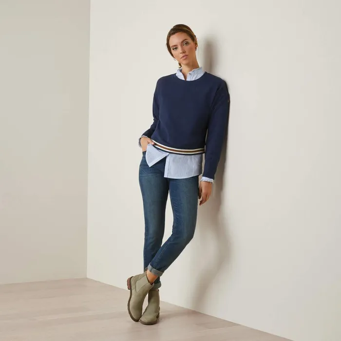 Pacifica Sweatshirt Navy Women Ariat Sweaters and Cardigans Pacifica Sweatshirt Navy Women Ariat Sweaters and Cardigans