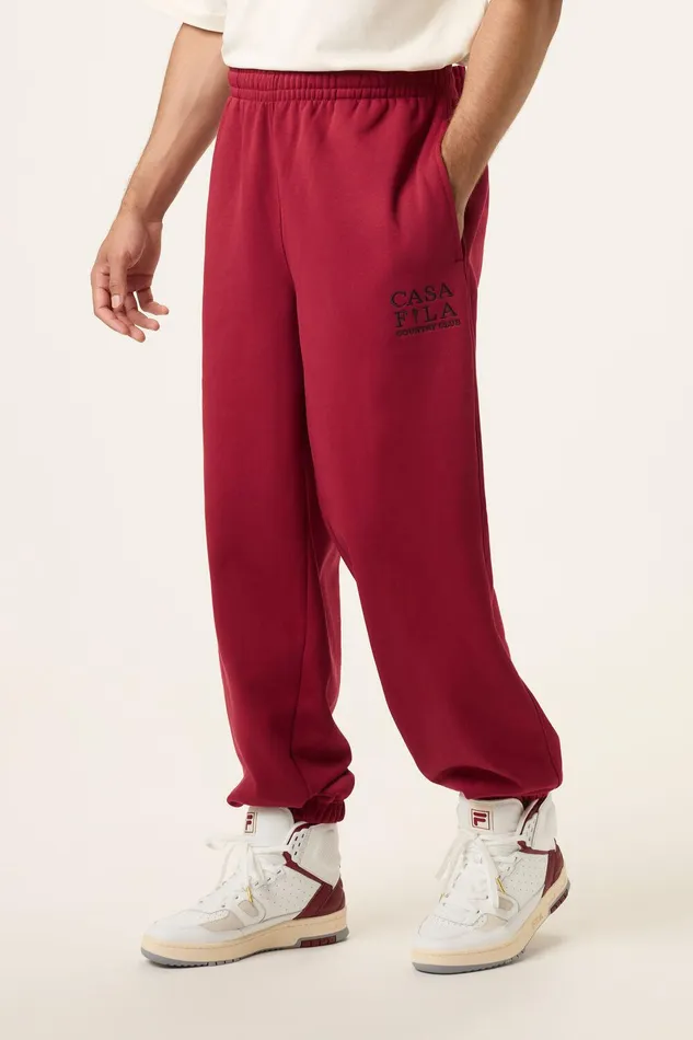 Pants and Shorts Men Fila CASA FILA Country Club Jogger 600 Tinetan Red Pants and Shorts Men Fila CASA FILA Country Club Jogger 600 Tinetan Red