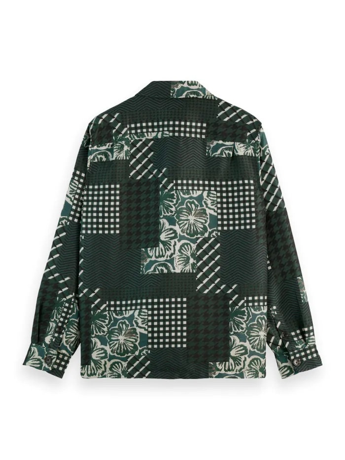PATCHWORK JACQUARD OVERSHIRT San Francisco Flower Patchwork Men Scotch and Soda Jackets and Coats PATCHWORK JACQUARD OVERSHIRT San Francisco Flower Patchwork Men Scotch and Soda Jackets and Coats
