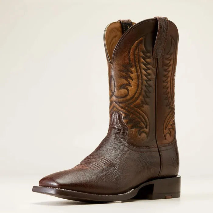 Paxton Pro Cowboy Boot Dark Brown Smooth Quill Ostric Men Ariat Western Boots