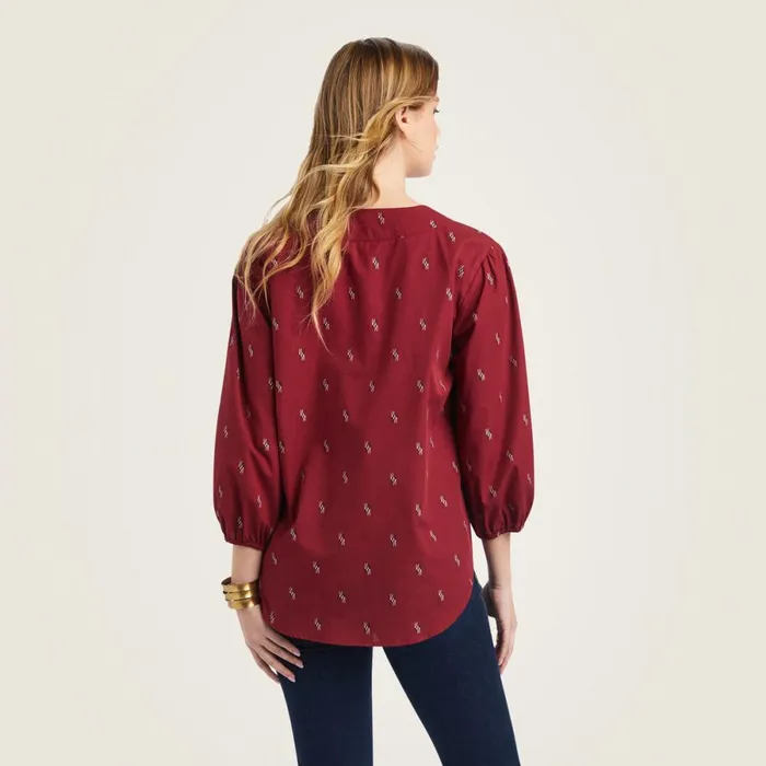 Peasant Top Chimayo Blouse Chimayo Dobby Women Ariat TShirts and Tops Peasant Top Chimayo Blouse Chimayo Dobby Women Ariat TShirts and Tops