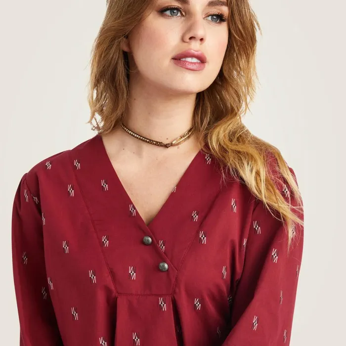Peasant Top Chimayo Blouse Chimayo Dobby Women Ariat TShirts and Tops Peasant Top Chimayo Blouse Chimayo Dobby Women Ariat TShirts and Tops