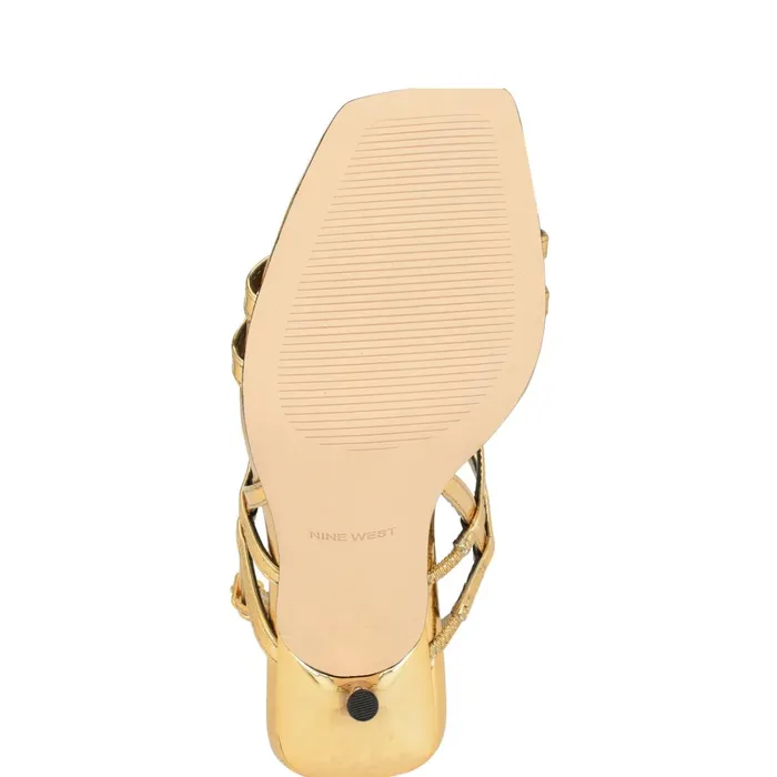 Penla Strappy Sandals Bronze Women Nine West High Heels Penla Strappy Sandals Bronze Women Nine West High Heels