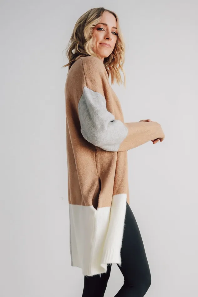 Pierson Color Block Cardigan Camel Women Baltic Born Cardigans